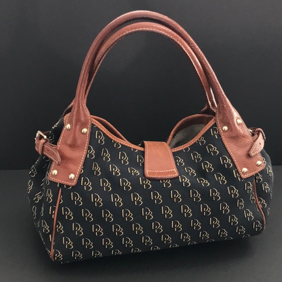 🍁 DOONEY & BOURKE RICH NAVY, CANVAS WITH TAN ACCENTS - Picture 2 of 10